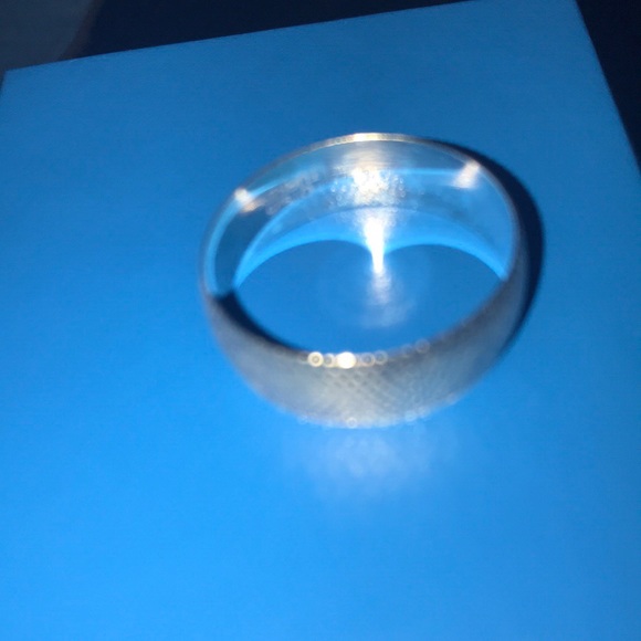 Sterling beaded textured band ring size 7 - Picture 7 of 7